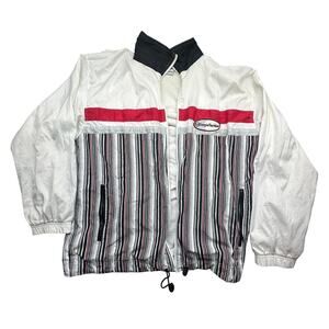 Vintage Sergio Tacchini Lined Windbreaker Jacket Mens 42 Large NO ZIPPER